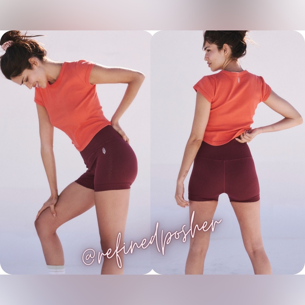 Free People Movement Good Karma Running Shorts size XS/S & M/L NEW Oxblood